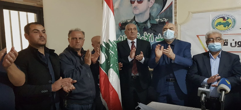A Bashar al-Assad support meeting held in the northern Lebanese town of Beit Ayoub