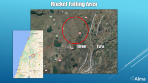 Rocket falling area map
