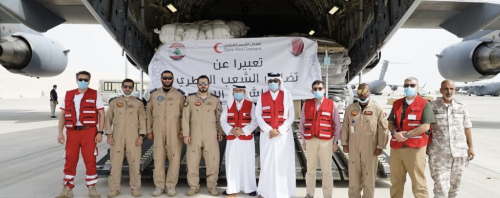 Qatari airlifted aid