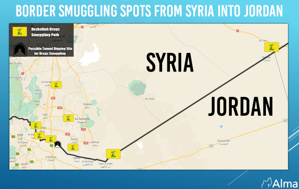 map of Border Smuggling Spots