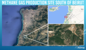 Map of Methane Gas Production Site location along the coast