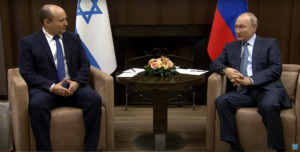 Prime Minister Naftali Bennett and President of Russia Vladimir Putin