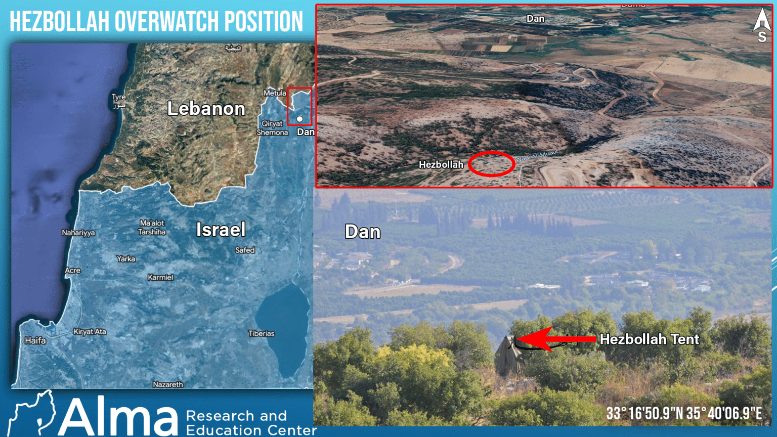 Taher Ridge Hezbollah's Overwatch Position - Alma Research and Education Center